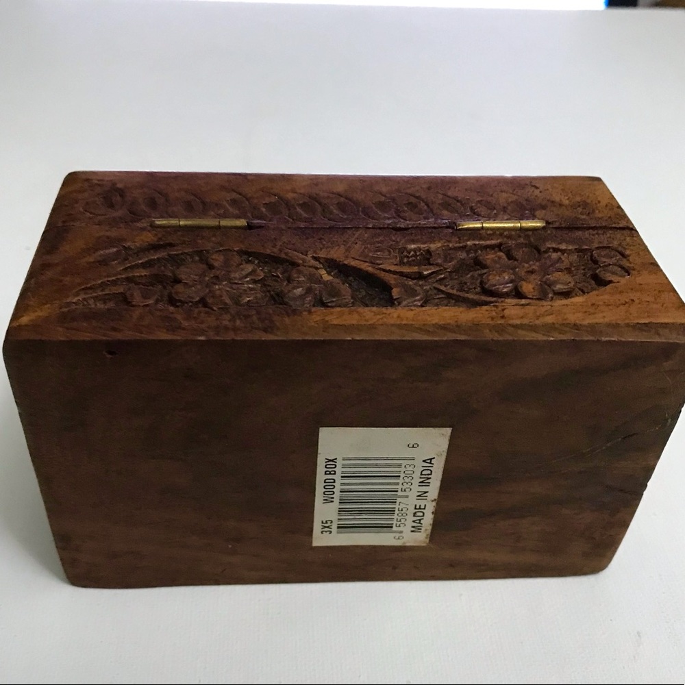 Vintage Handmade Wooden Box Handcarved - Picture 8 of 16